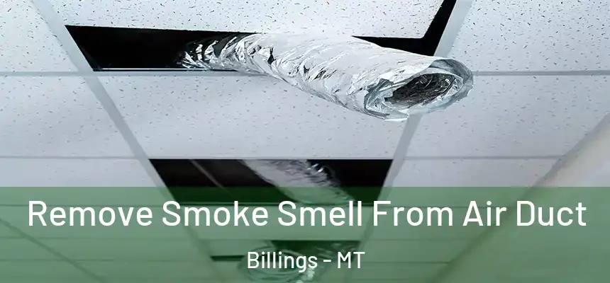 Remove Smoke Smell From Air Duct Billings - MT